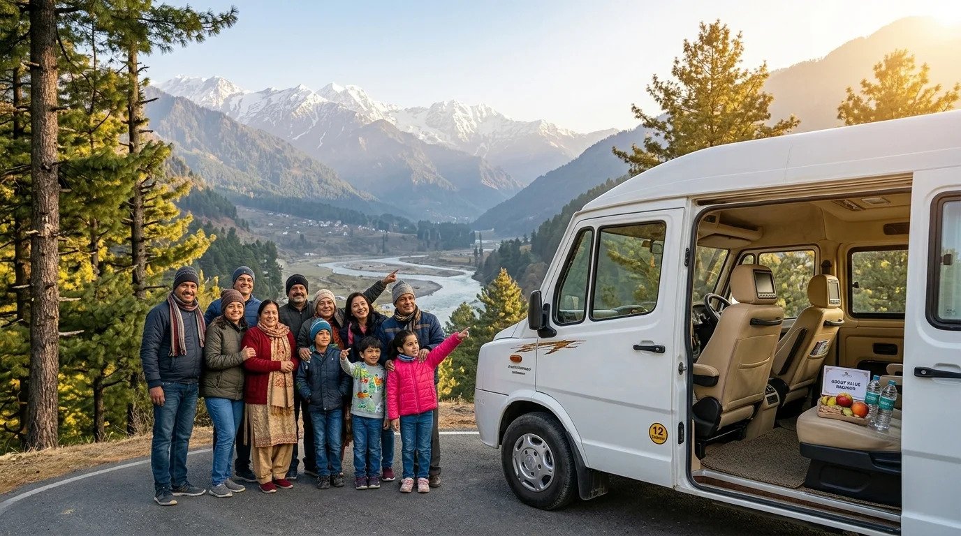 Force Tempo Traveller Luxury Tourist Van in Himalayas